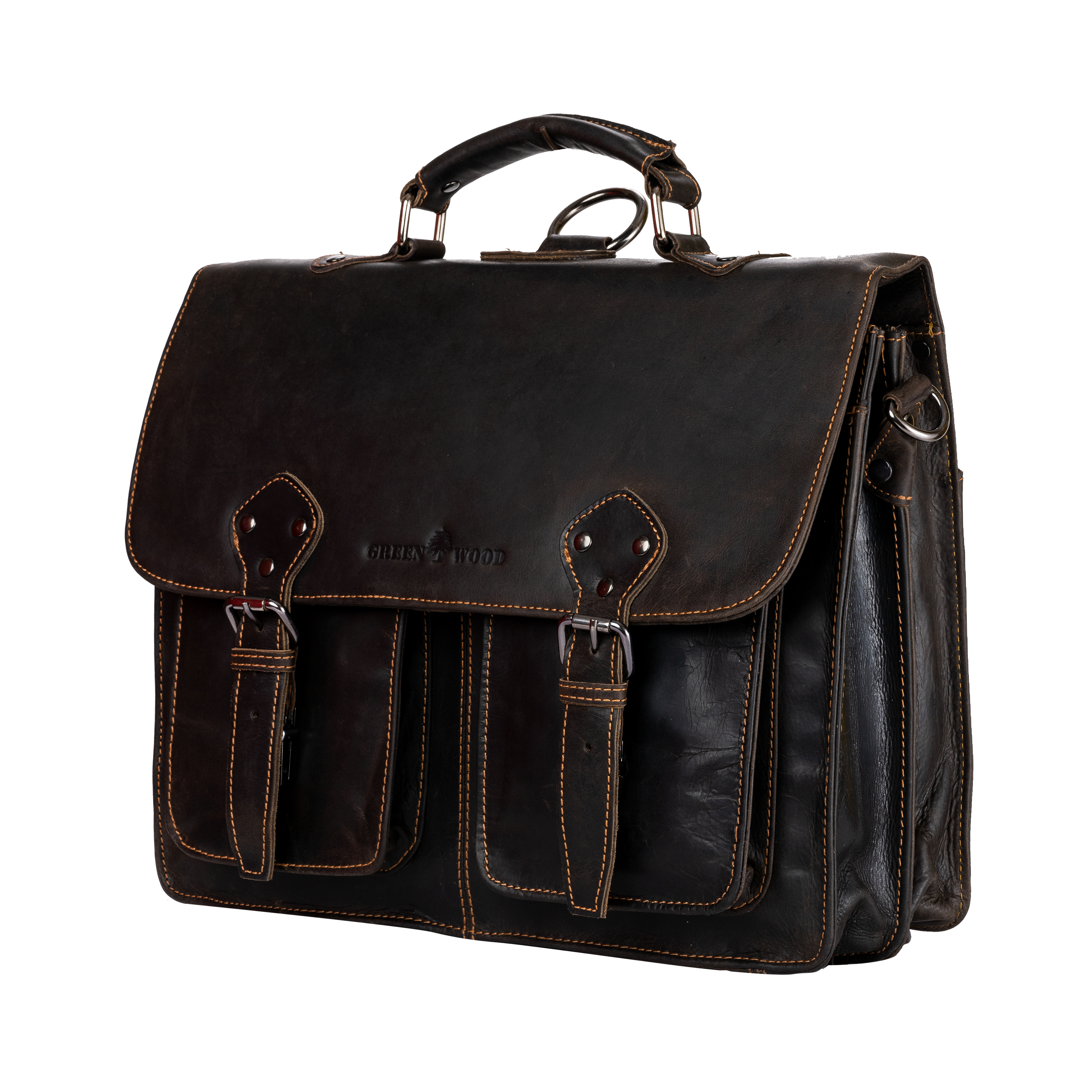 Leather Backpack And Laptop Bag GW191991BRN