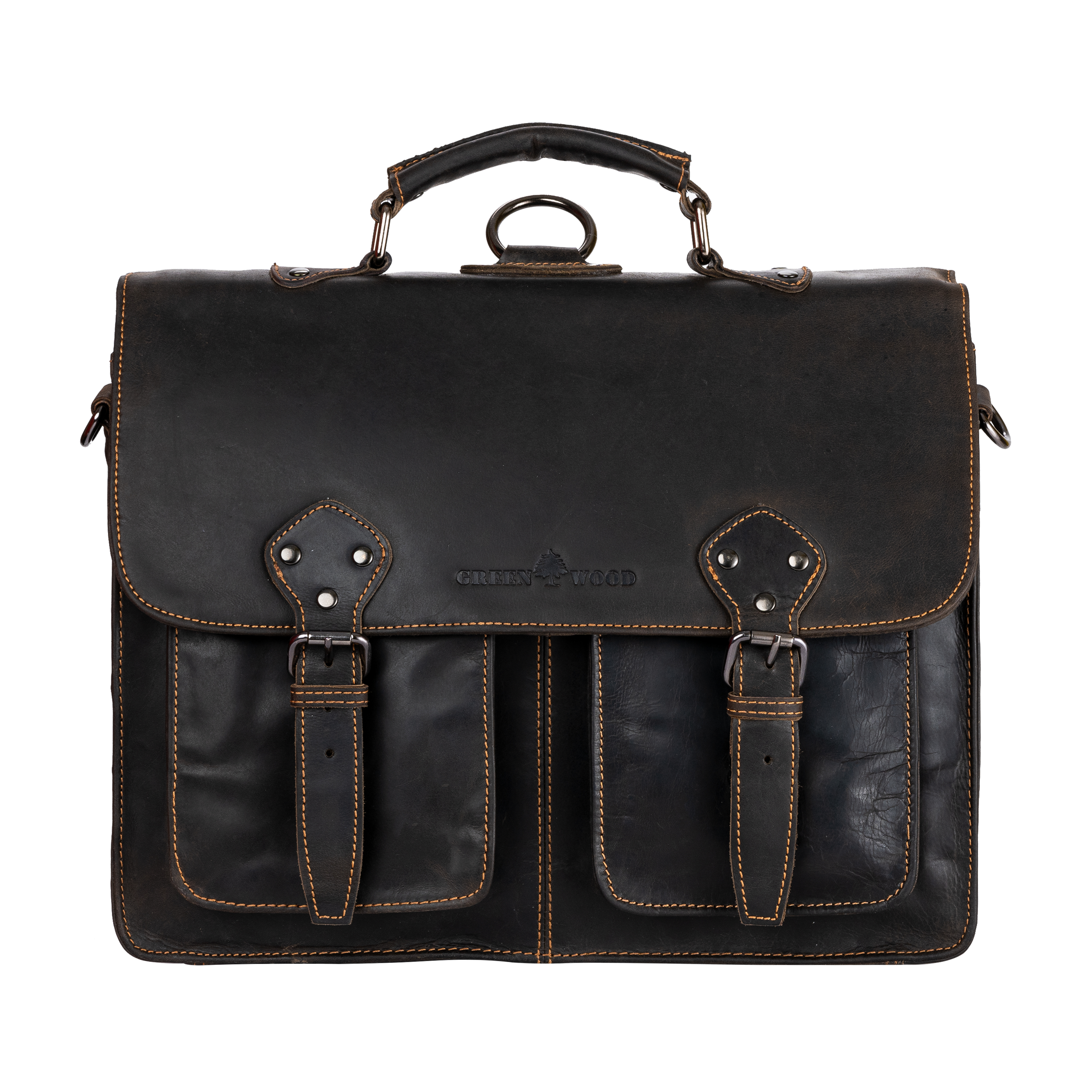 Leather Backpack And Laptop Bag GW191991BRN