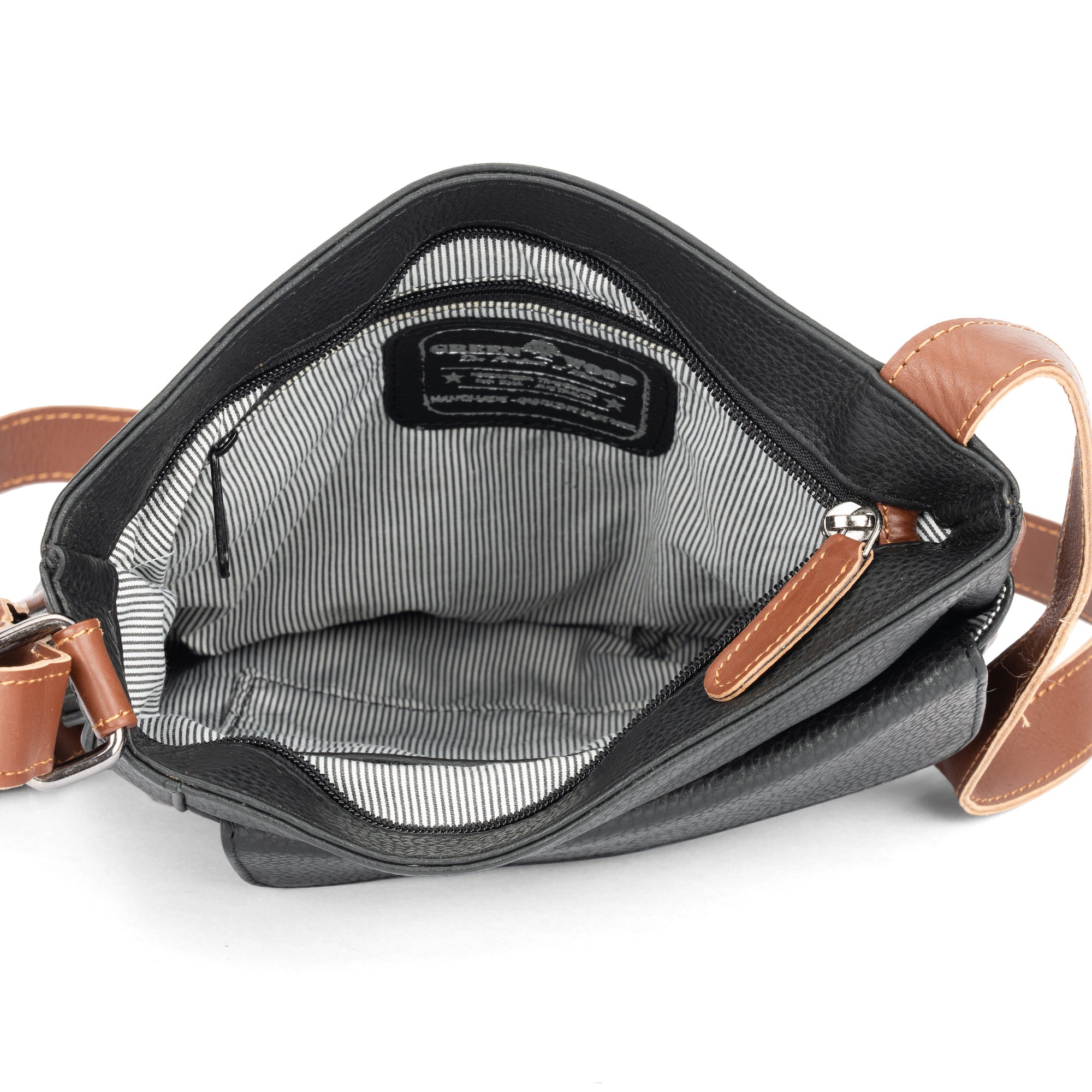 Wholesale Ladies Cross Body Leather Bag Prelude Large GW9285BLK
