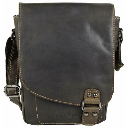 Leather Shoulder Bag Sandel - Hobart GW834 Brown