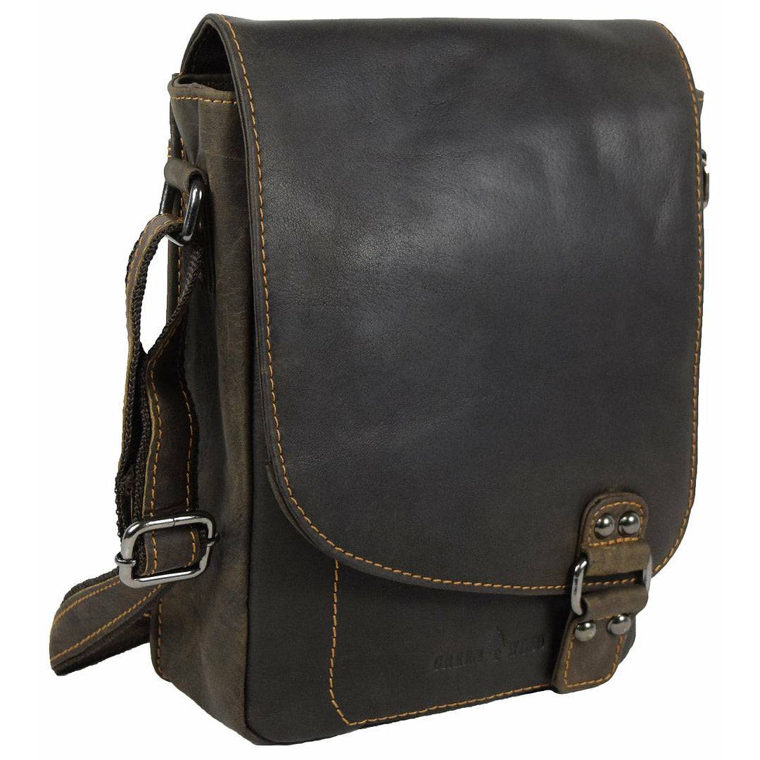Leather Shoulder Bag Sandel - Hobart GW834 Brown
