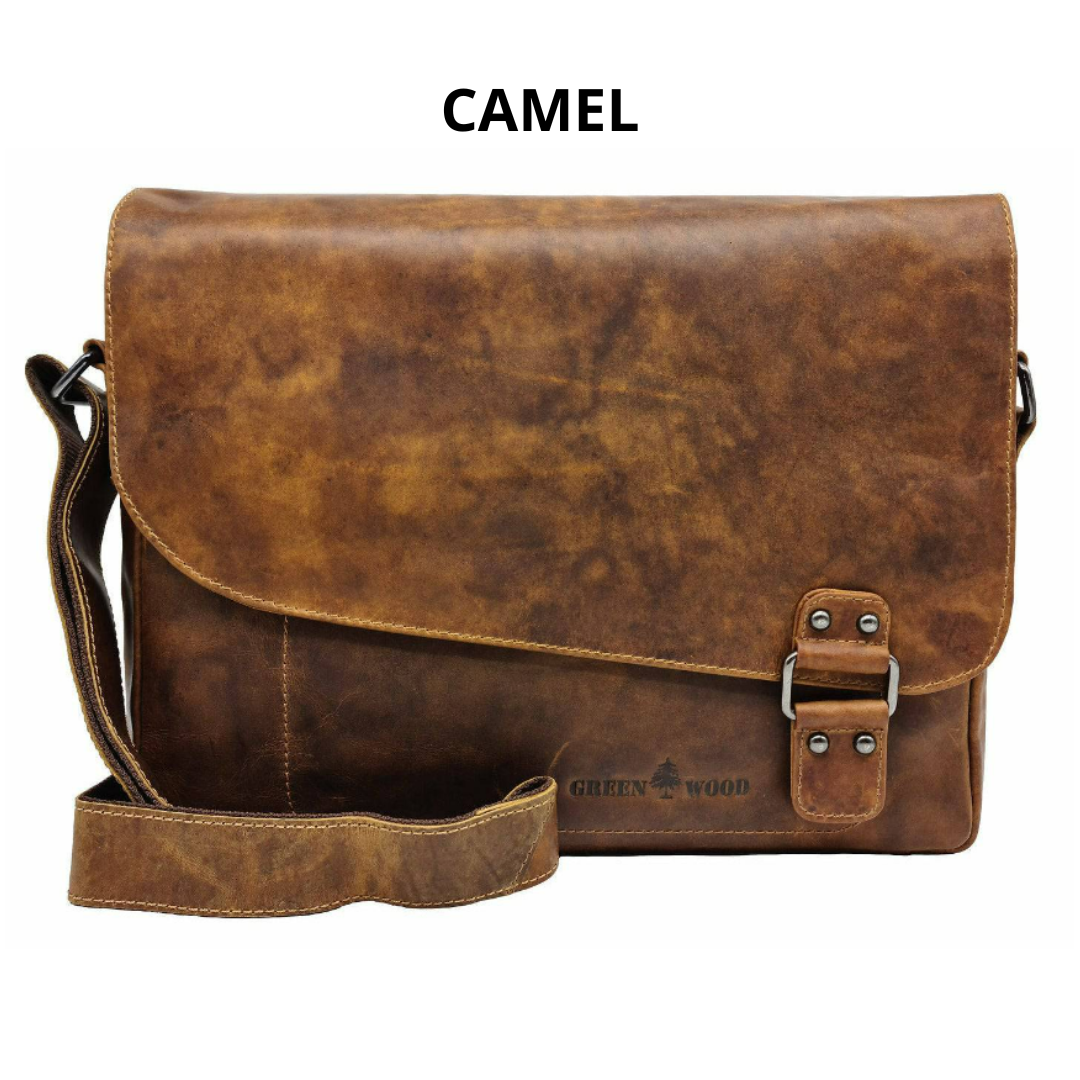 Leather Laptop Shoulder Bag Martin GW837CAM