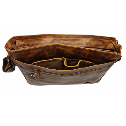 Leather Laptop Shoulder Bag Martin GW837CAM