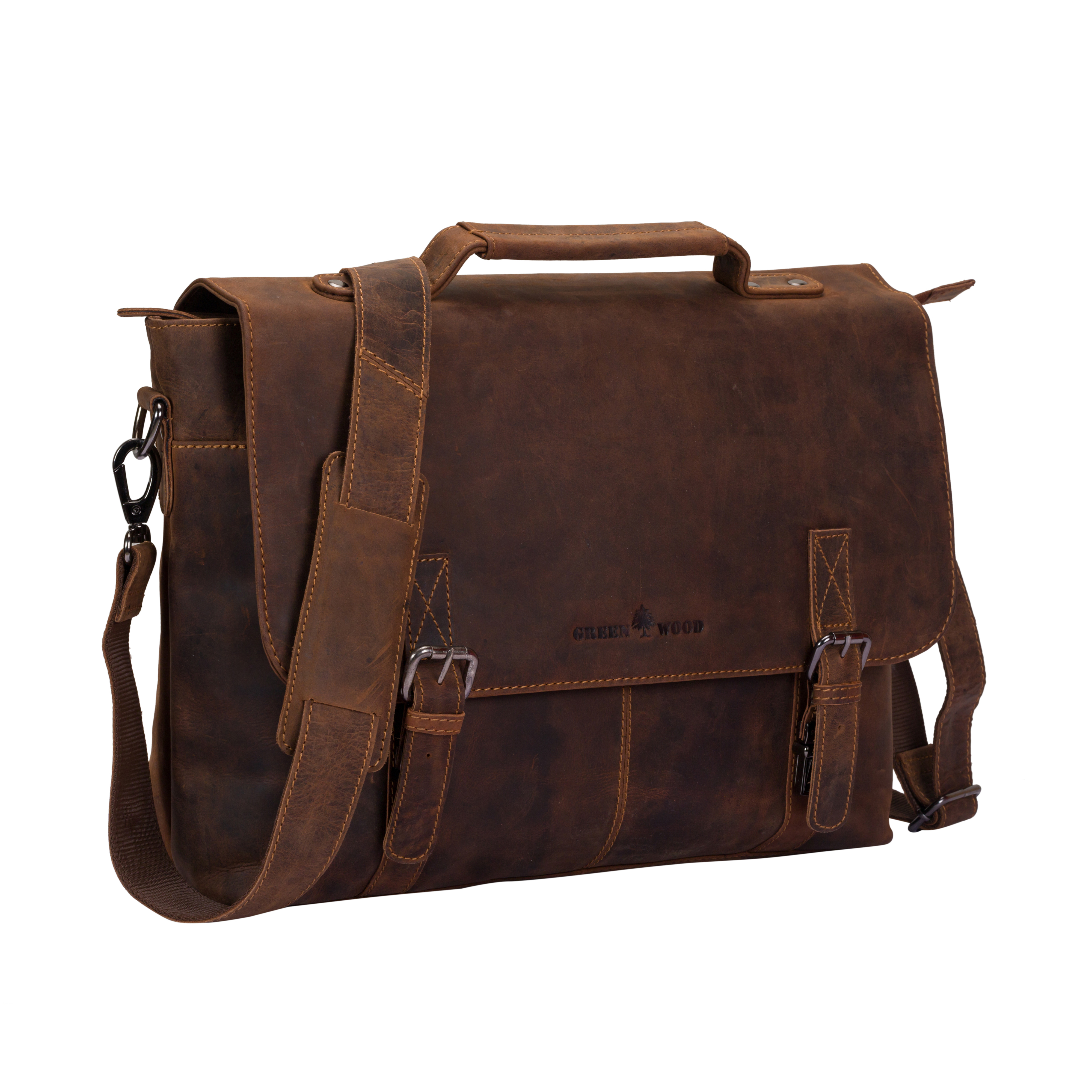 Leather Laptop Bag Portland GW196653SAN