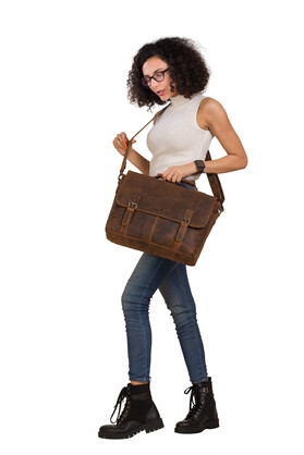 Leather Laptop Bag Portland GW196653SAN