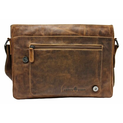 Leather Laptop Shoulder Bag Martin GW837CAM