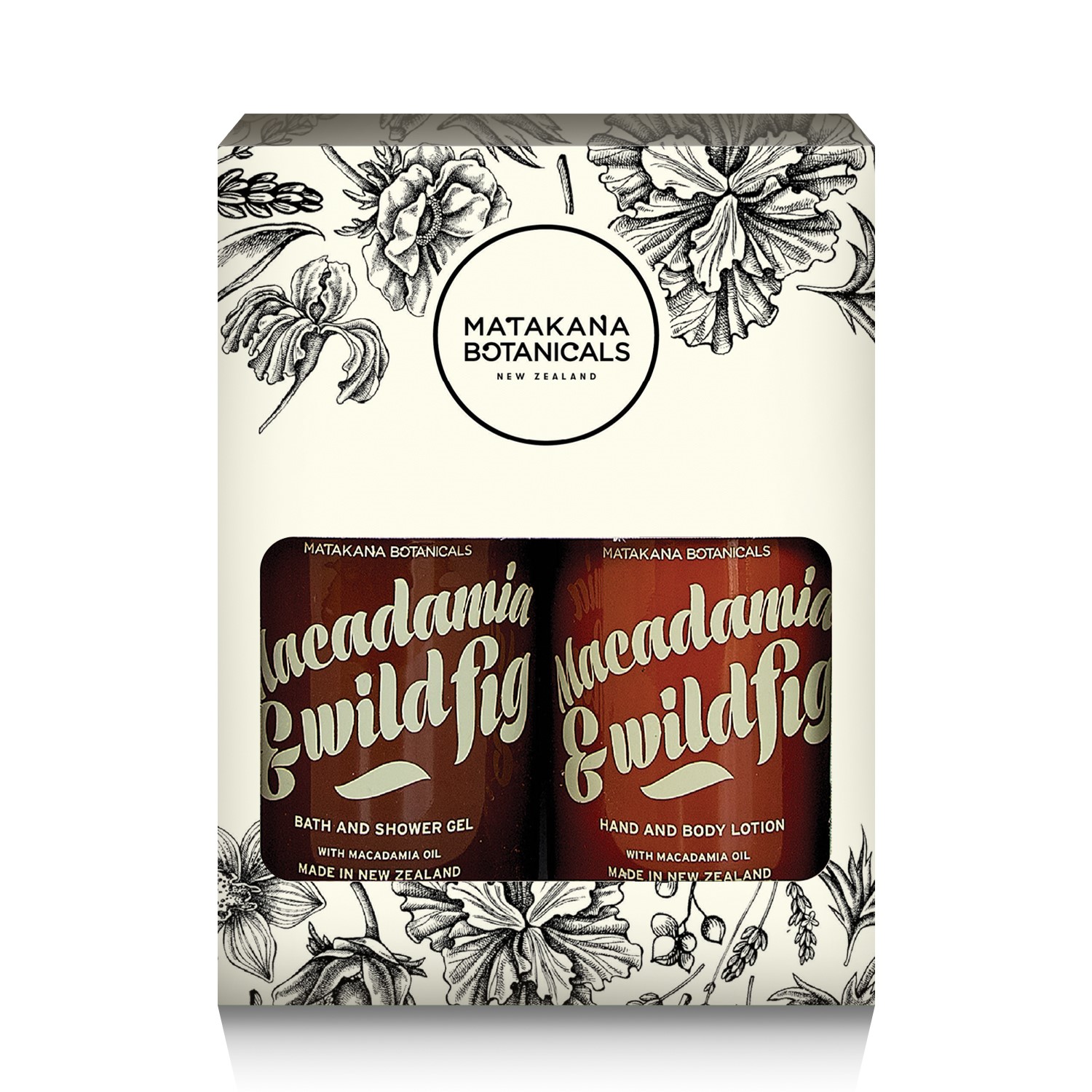 Macadamia & Wild Fig Gift Box (Bath & Shower Gel & Hand & Body Lotion Pumps)
