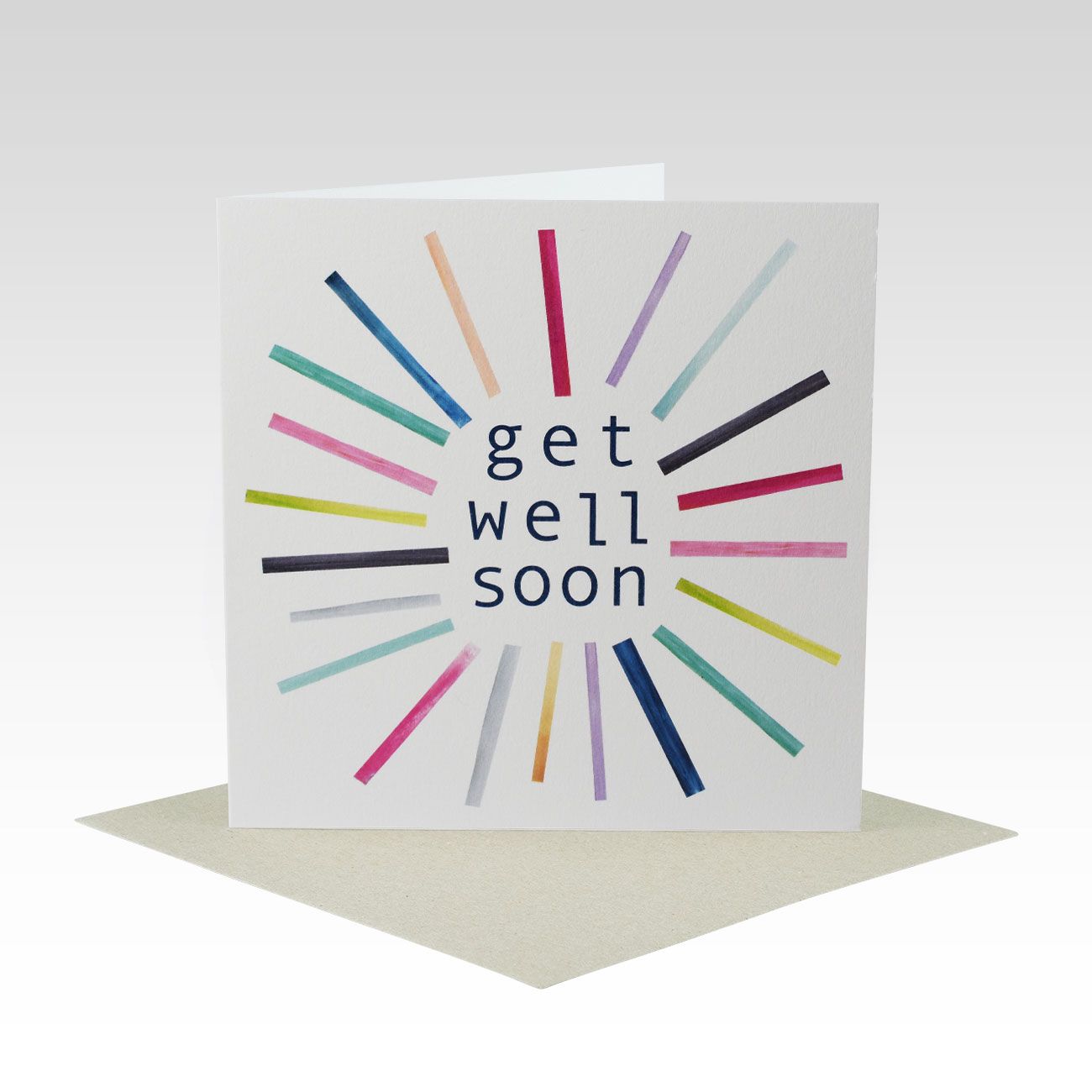 GW006 - Coloured Stripes Get Well Soon