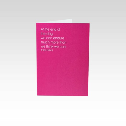 POS4HOTPINK - Endurance Positivity Card