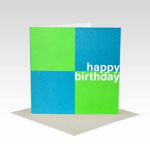HB112W - Blue & Green Check Birthday