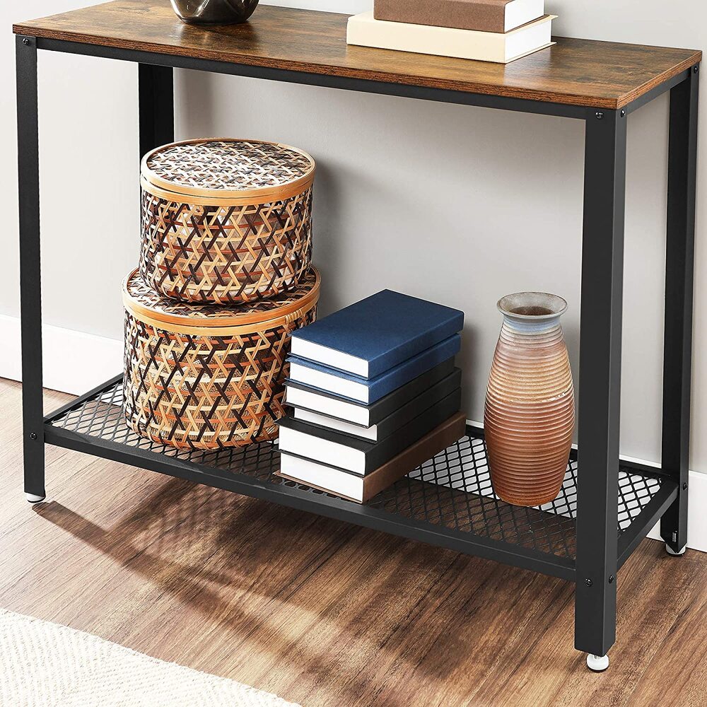 Wholesale VASAGLE Console Table with Mesh Shelf WeDropship Dropship