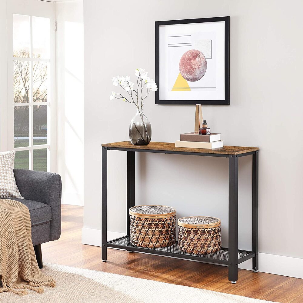 Wholesale VASAGLE Console Table with Mesh Shelf WeDropship Dropship