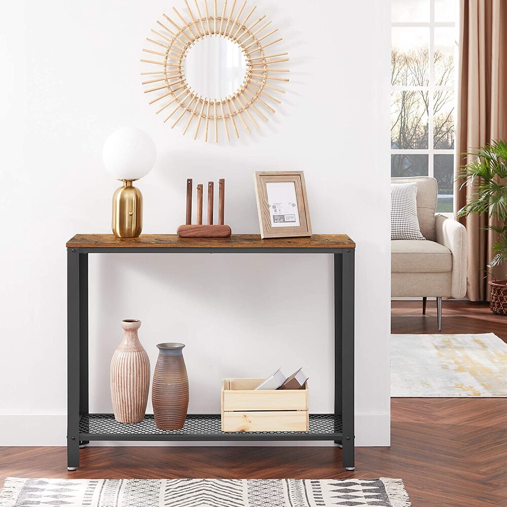 Wholesale VASAGLE Console Table with Mesh Shelf WeDropship Dropship