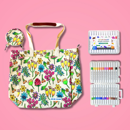 Life of Colour DIY Doodle Bag Wildflower
