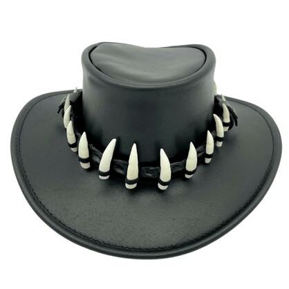 Jacaru 0112 Lightning Jack 11 Croc Teeth Hat Brown