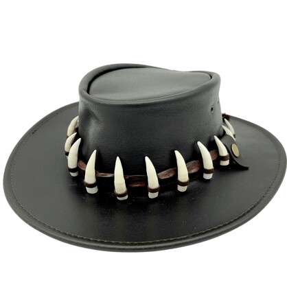 Jacaru 0112 Lightning Jack 11 Croc Teeth Hat Brown