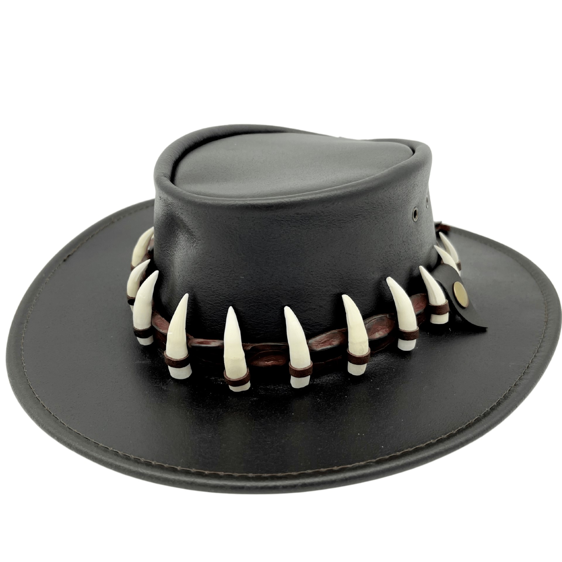Jacaru 0112 Lightning Jack 11 Croc Teeth Hat Brown