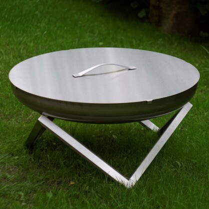 ALFRED RIESS Fire Pit Cover - Large Stainless Steel