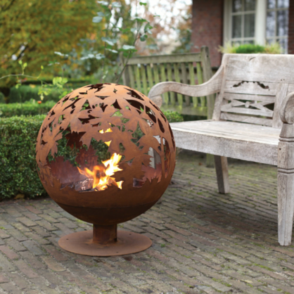 Wholesale ESSCHERT DESIGN Fire Ball Pre-Rusted Laser Cut - Leaves ...