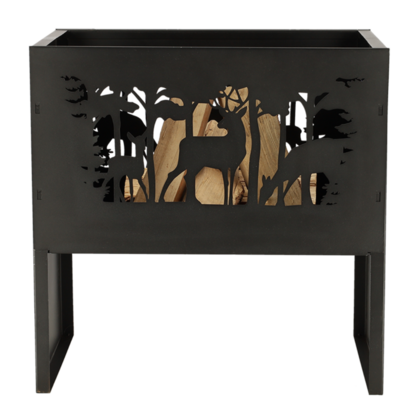 ESSCHERT DESIGN Rectangular Fire Basket - Deer
