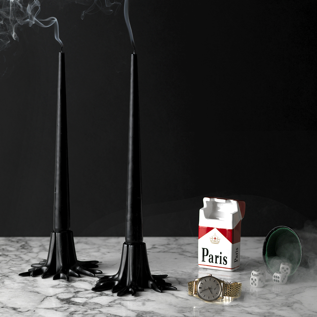 Wholesale GARDEN GLORY Candle Holder Mini Root Onyx Black Core