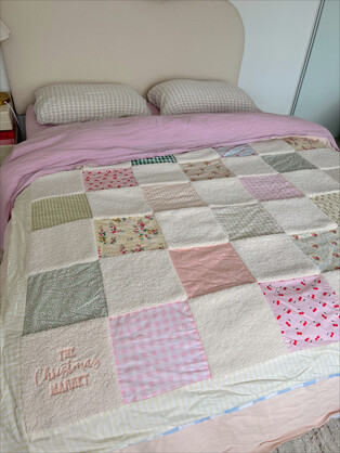 Flower Fields Patchwork Blanket