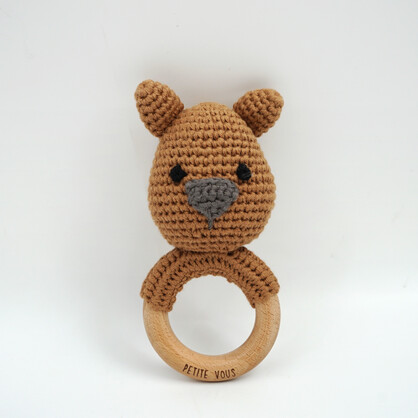 Petite Vous Crochet Ring Rattle - Wombles the Wombat