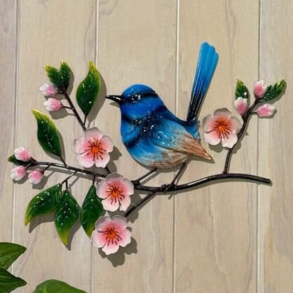 PAINTED Serene Blue Wren