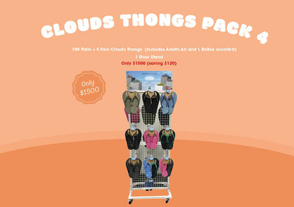 CLOUDS THONGS PACK 4