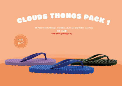 CLOUDS THONGS  PACK 1
