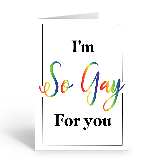 SO GAY FOR U Greeting Card