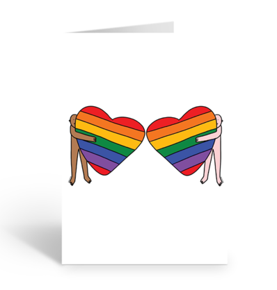 RAINBOW HUGS DUO Greeting Card