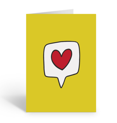 SPEECH BUBBLE LOVE Greeting Card
