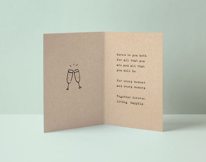 LGBTQ+ POETRY ENGAGEMENT CONGRATS Greeting Card