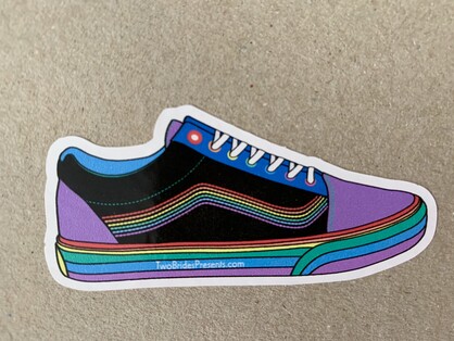 RAINBOW SNEAKER KICKS LGBTQ+ Pride Sticker
