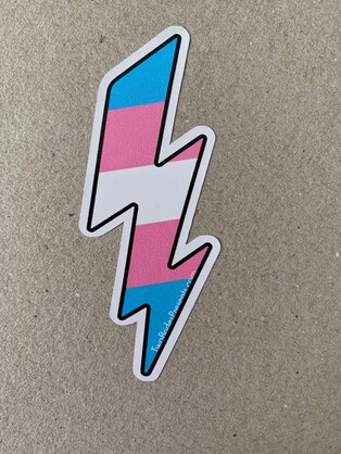 TRANS LIGHTNING Pride LGBTQ+ Sticker
