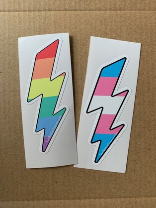 TRANS LIGHTNING Pride LGBTQ+ Sticker