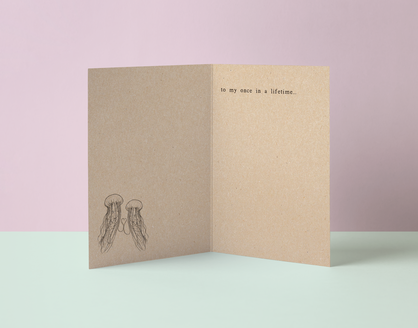 ICE CREAM LOVE POEM Kraft Greeting Card