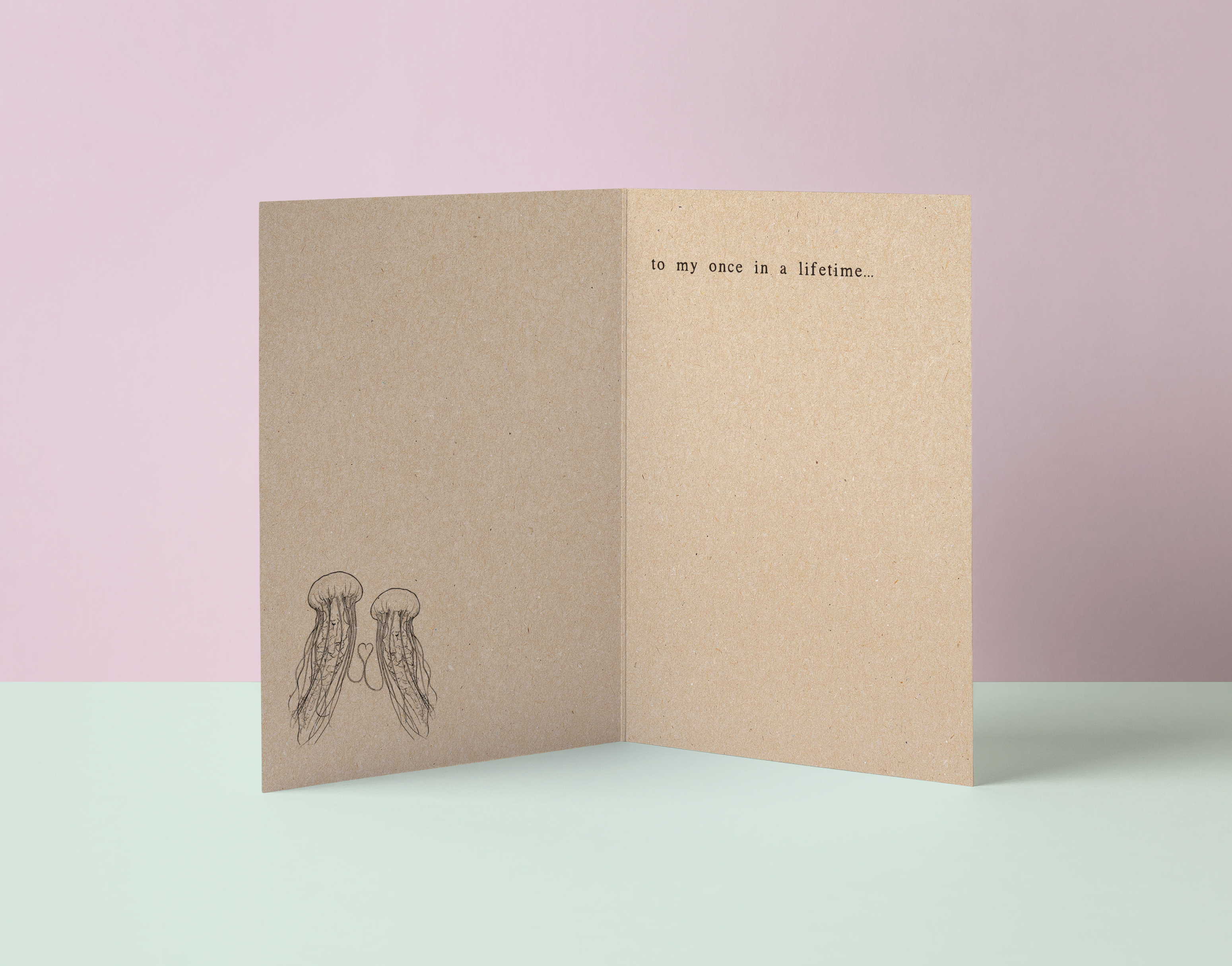 ICE CREAM LOVE POEM Kraft Greeting Card