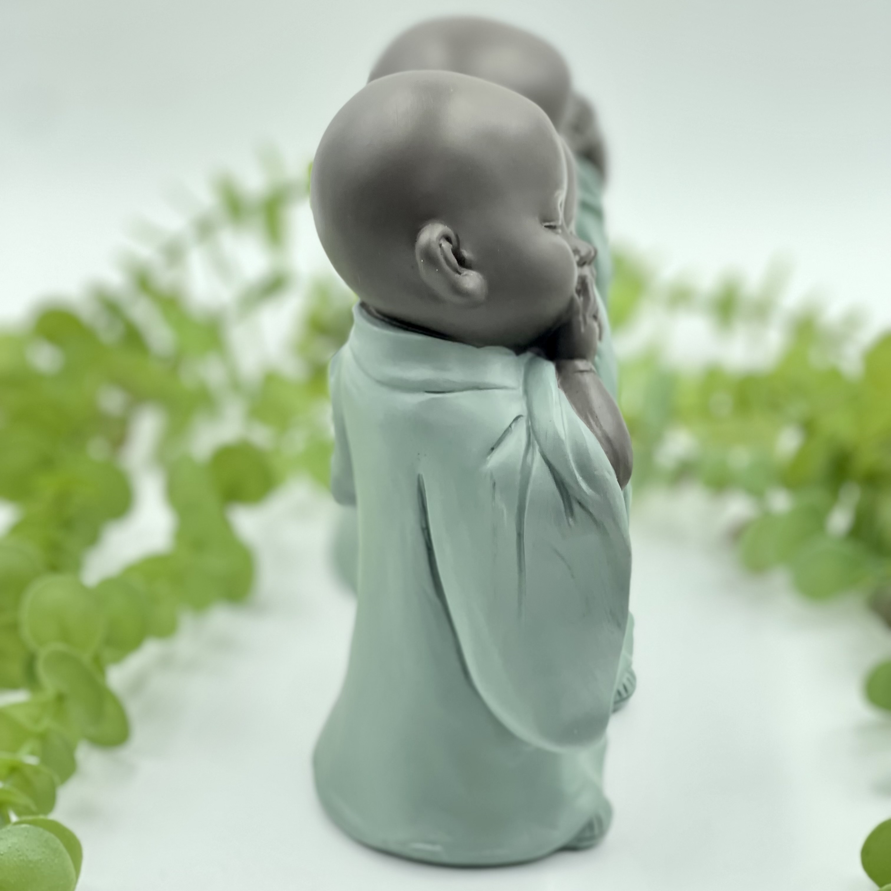 'See No Evil' Monks 17cm (Sage Green)