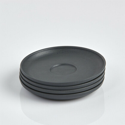 3oz 	Saucers Charcoal 4 Pack