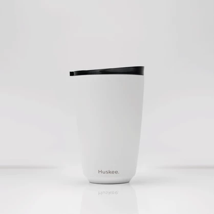 12oz HuskeeSteel Cup & Lid (355ml) - White