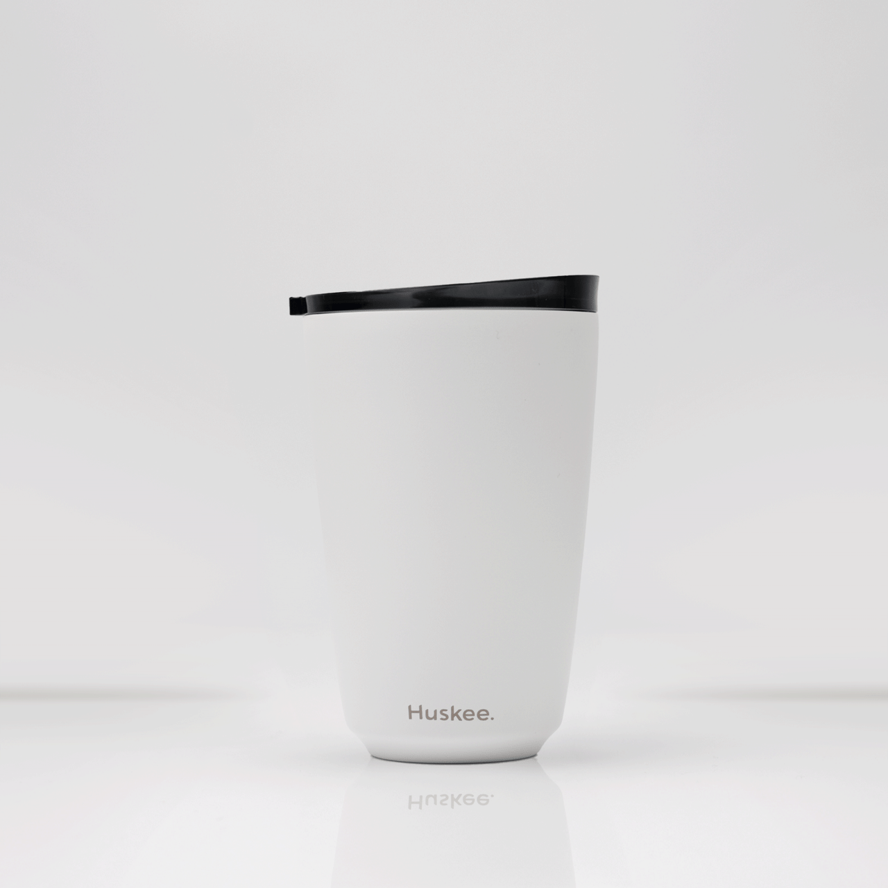 12oz HuskeeSteel Cup & Lid (355ml) - White