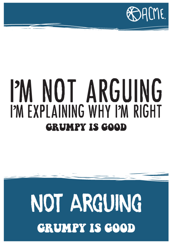 POS Poster Not Arguing