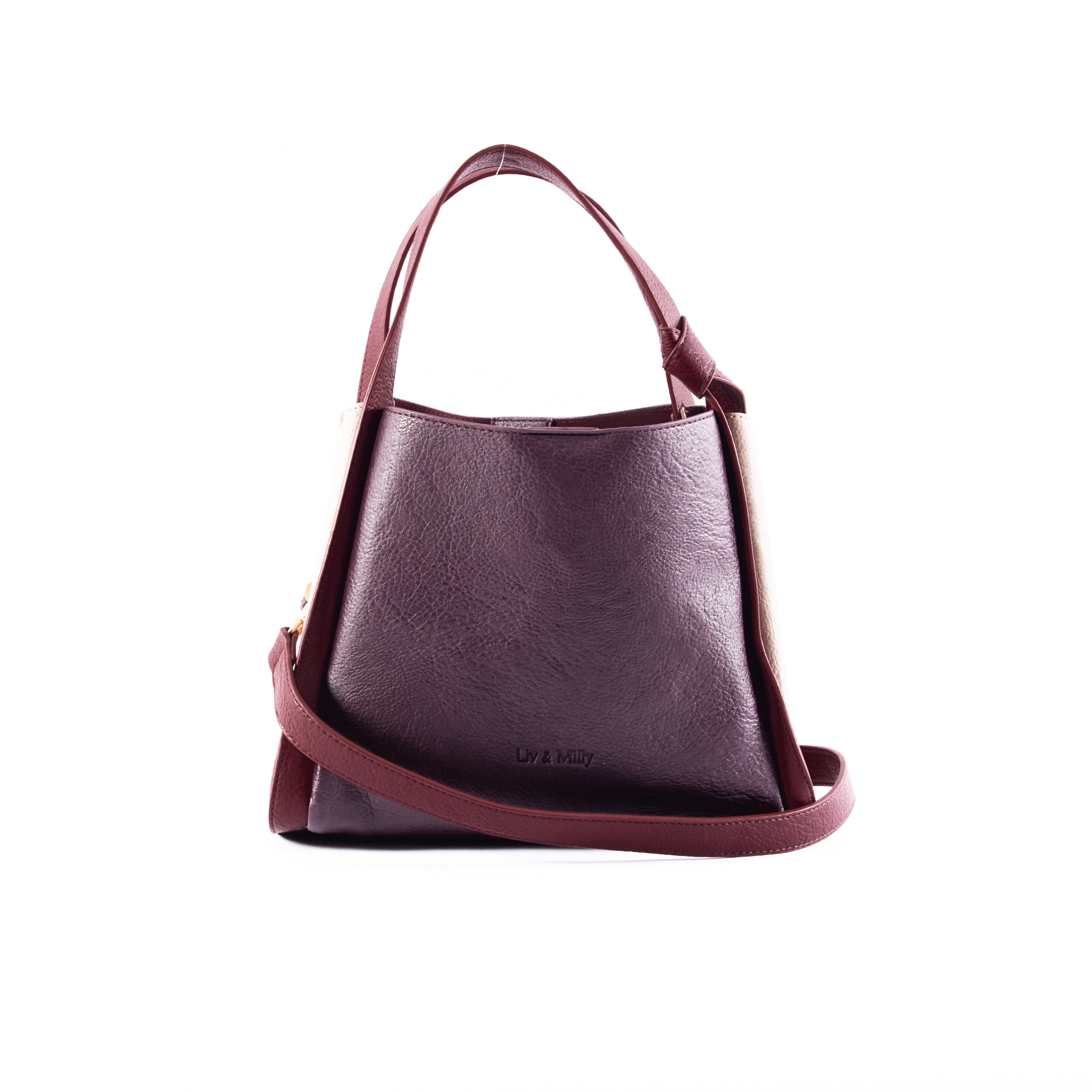 Tanya  - Burgundy / Taupe / Maroon