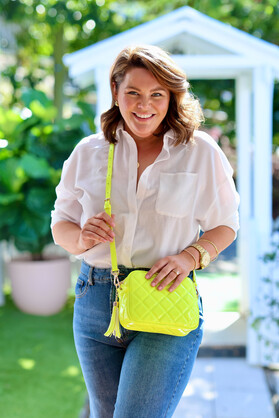 Sally- Neon Patent Yellow