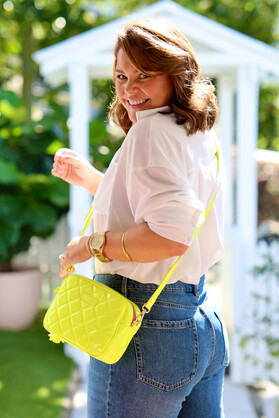 Sally- Neon Patent Yellow