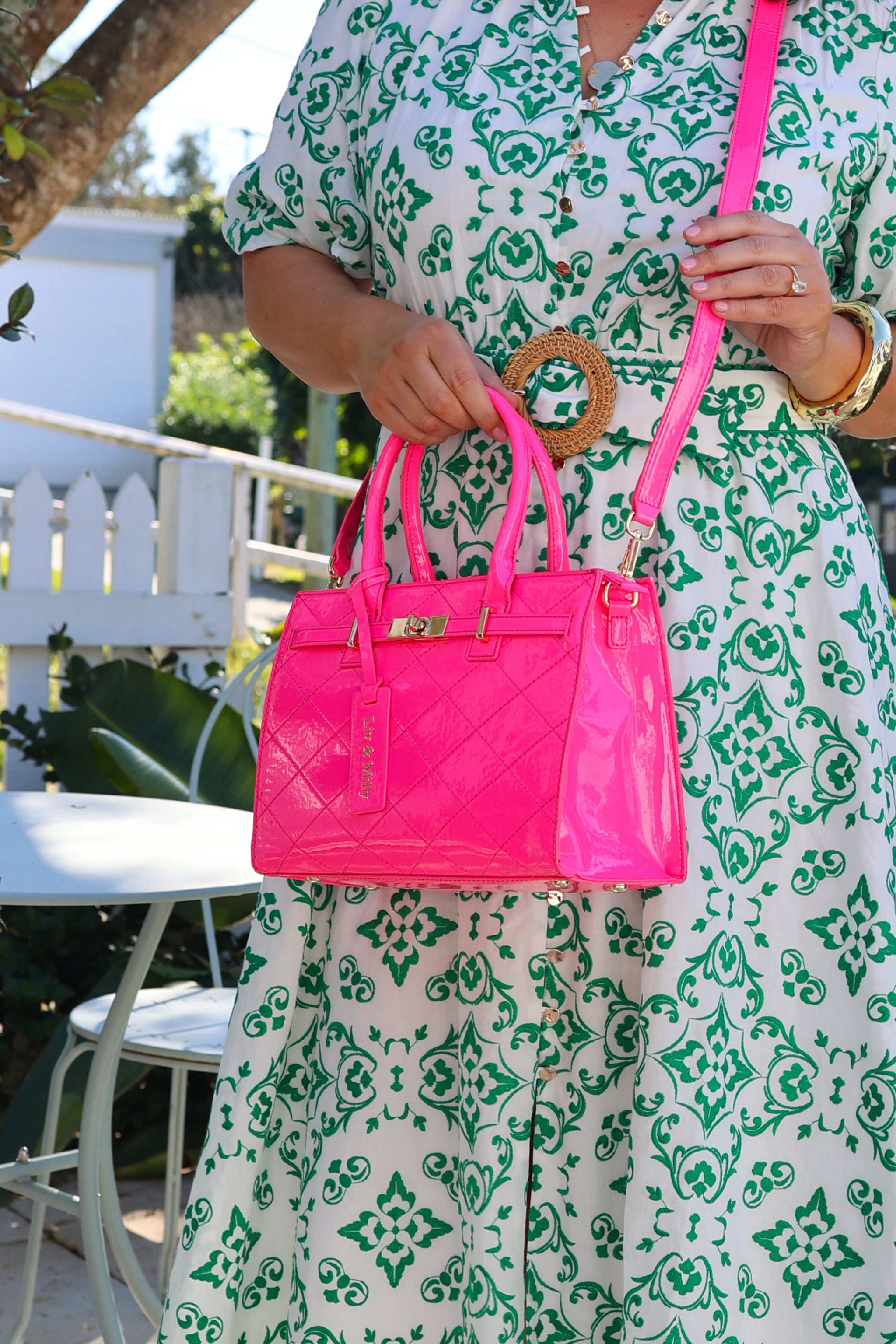 Florence - Neon Patent Pink