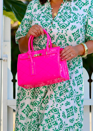 Florence - Neon Patent Pink