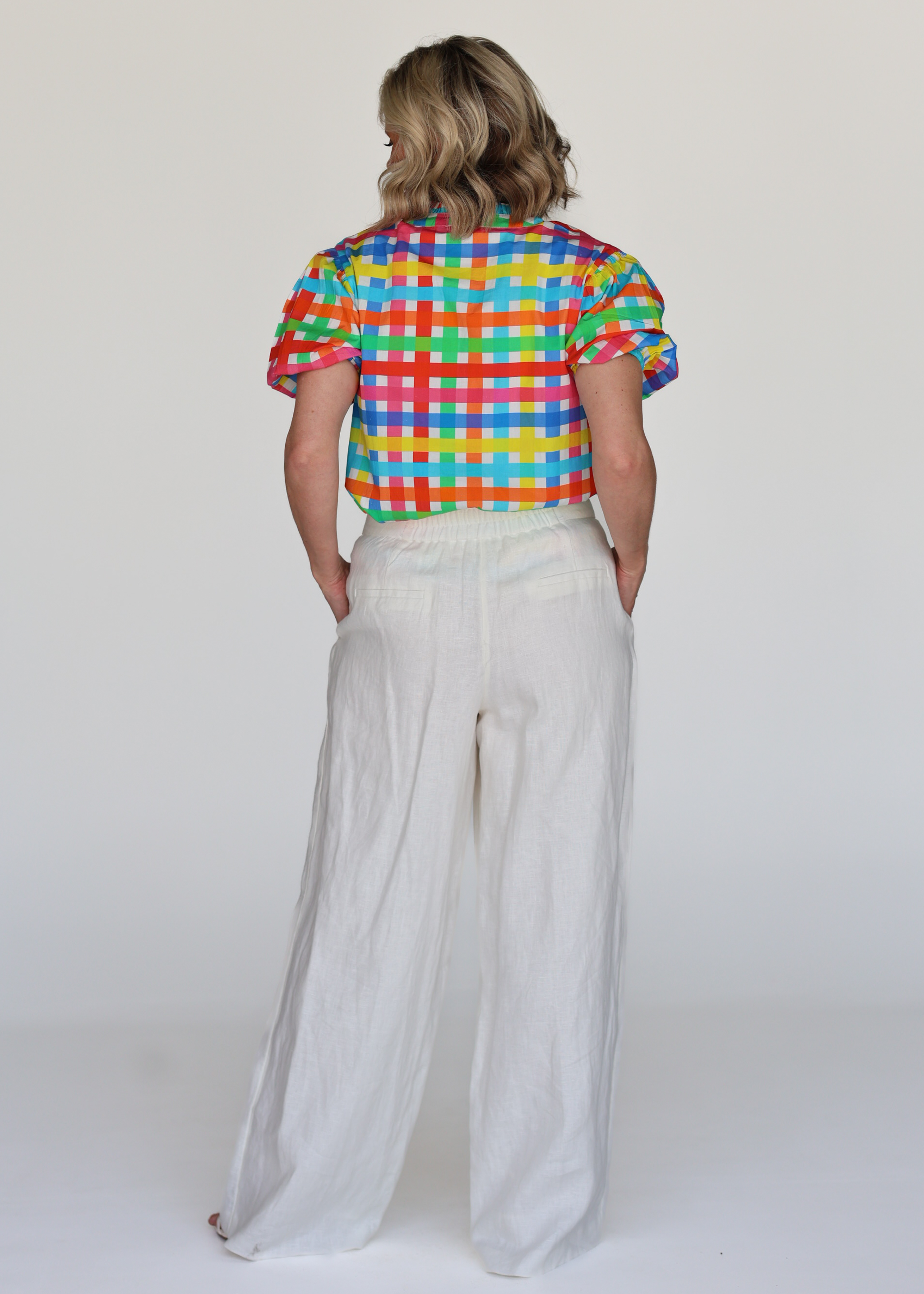 Chloe Shirt - Neon Gingham